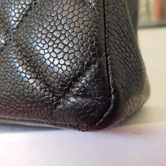 Chanel classic single flap black caviar gold hw bag jumbo - Picture 8 of 14